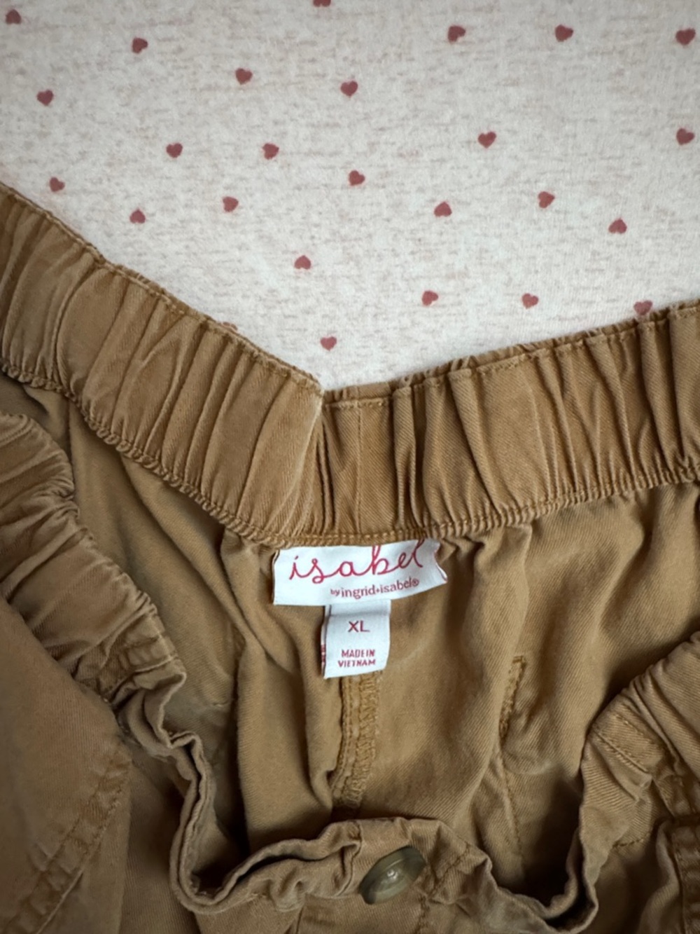 Isabel by Ingrid & Isabel XL Tan Maternity shorts